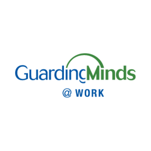 Guarding Minds @ Work logo: blue and green text