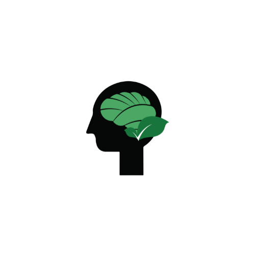 In the Know logo: black head icon with a green leaf and white check mark